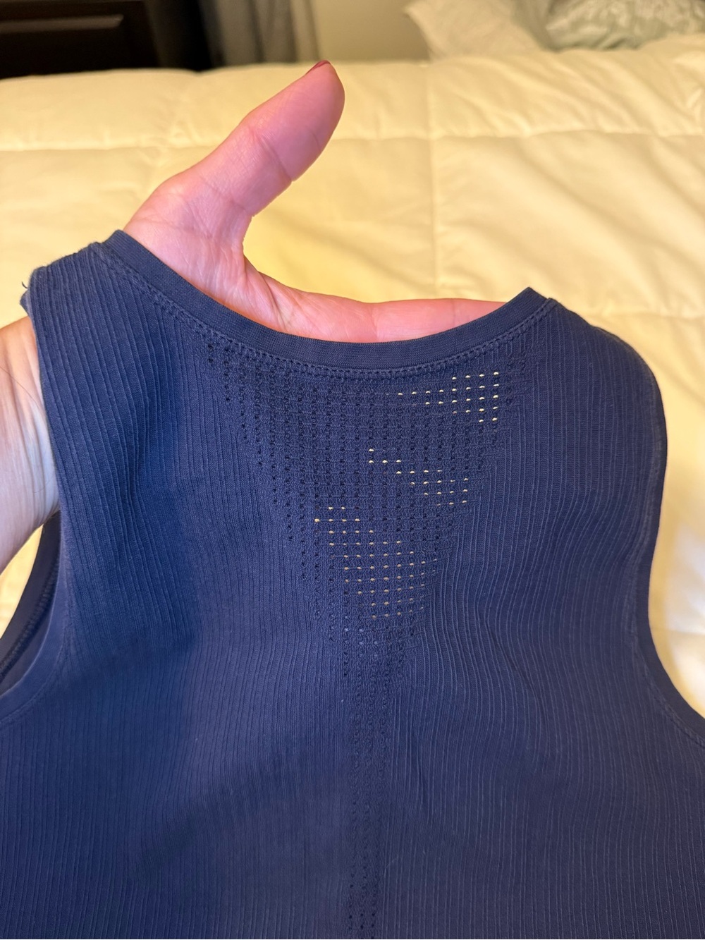 Athleta Navy Ribbed Tank Top - Picture 6 of 6